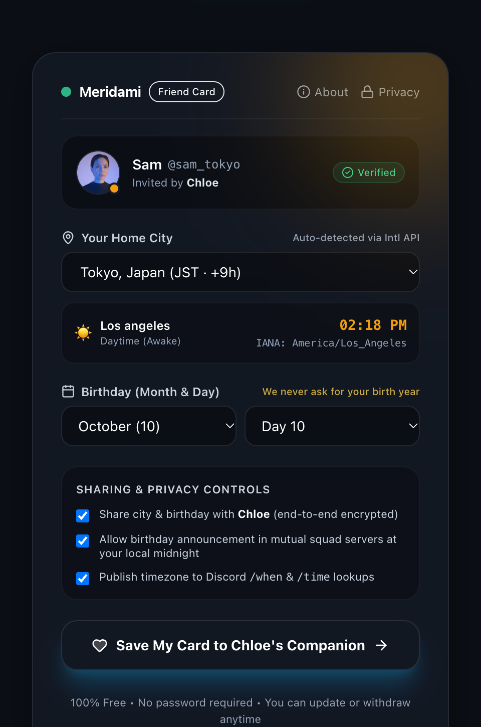 One-Click Private Friend Invites