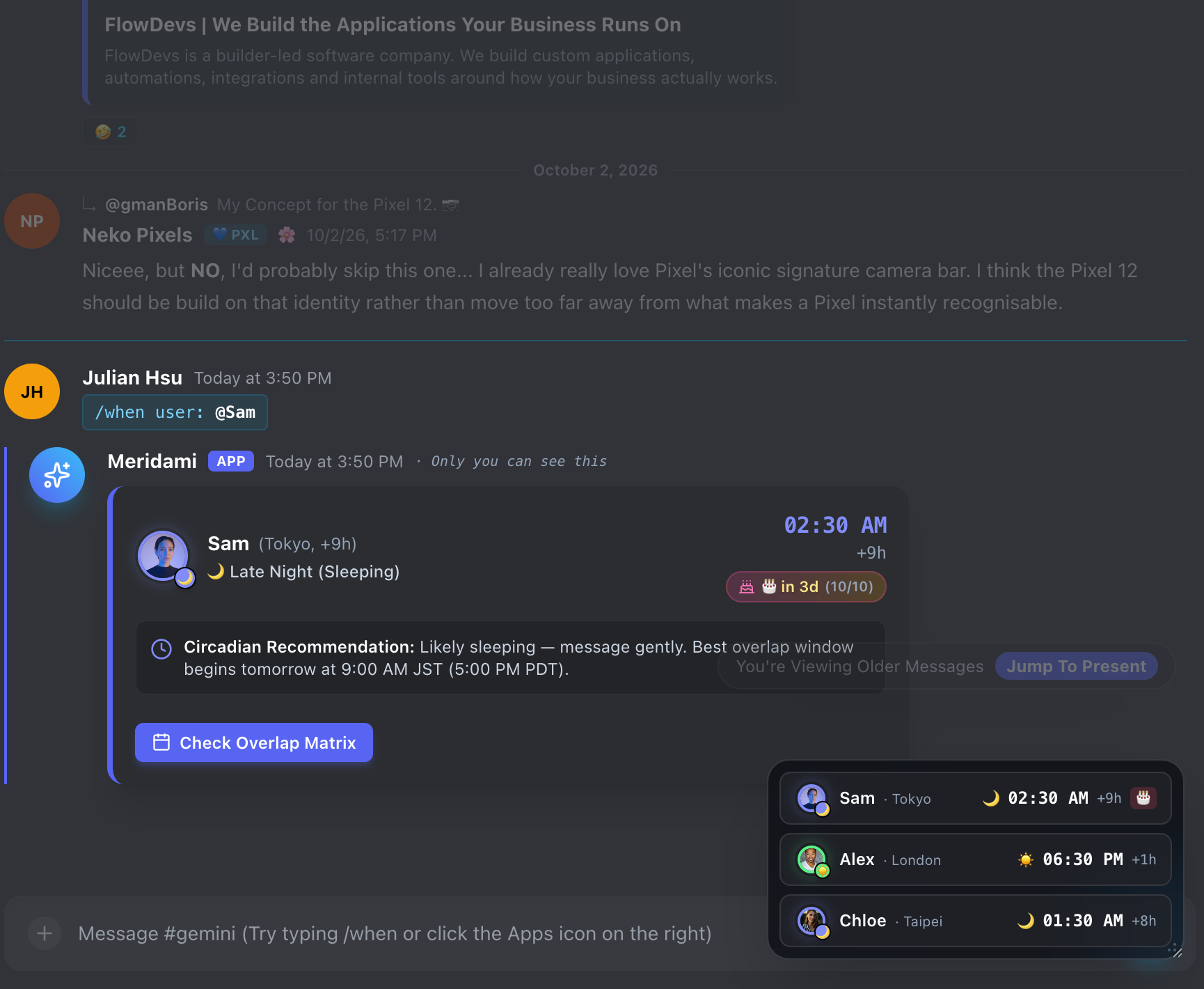 Meridami Floating Voice Overlay in Discord